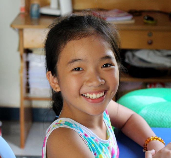 Young girl smiling