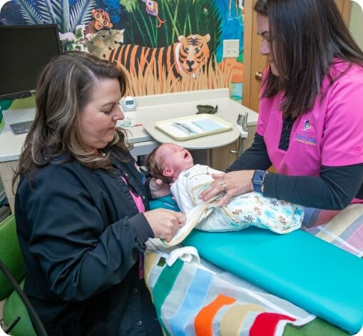 laser treatment with infant