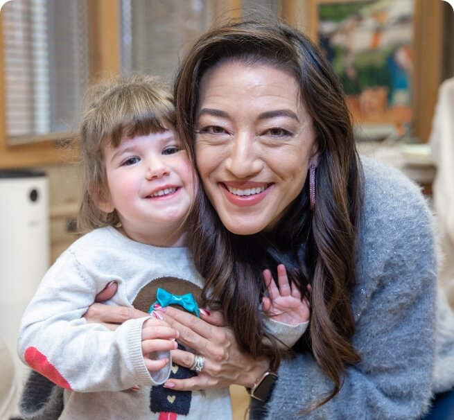 patient and her mother
