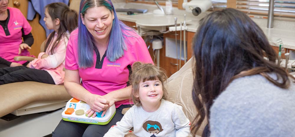 staff member with patients